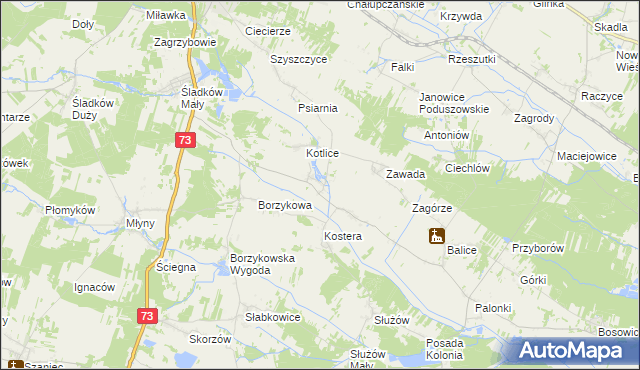 mapa Suskrajowice, Suskrajowice na mapie Targeo