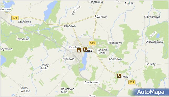 mapa Susz, Susz na mapie Targeo