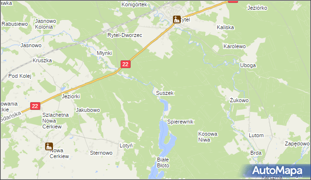 mapa Suszek, Suszek na mapie Targeo