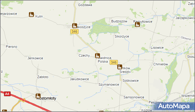 mapa Świdnica Polska, Świdnica Polska na mapie Targeo