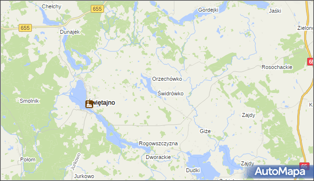 mapa Świdrówko, Świdrówko na mapie Targeo