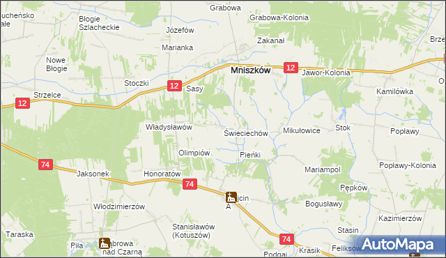 mapa Świeciechów, Świeciechów na mapie Targeo