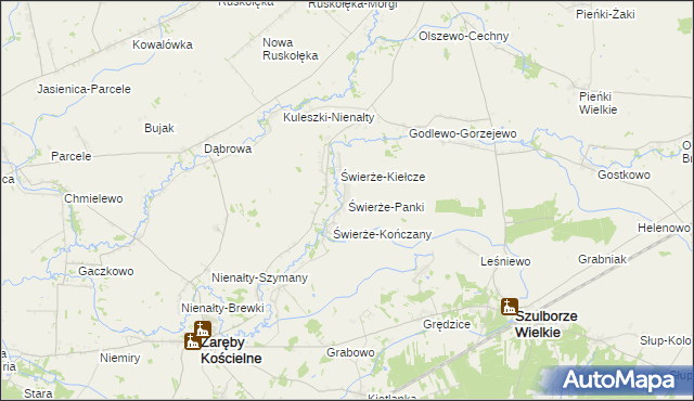 mapa Świerże-Panki, Świerże-Panki na mapie Targeo