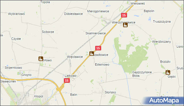 mapa Szadłowice gmina Gniewkowo, Szadłowice gmina Gniewkowo na mapie Targeo