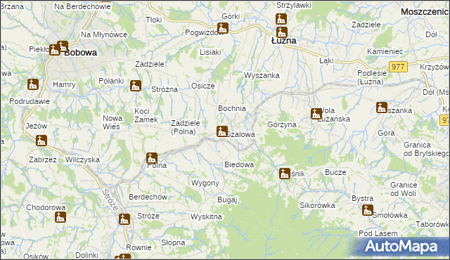 mapa Szalowa, Szalowa na mapie Targeo