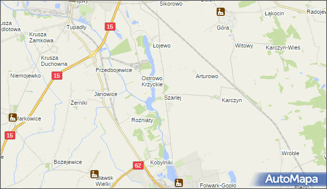 mapa Szarlej, Szarlej na mapie Targeo