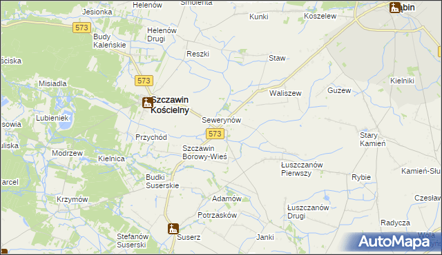 mapa Szczawin Borowy-Kolonia, Szczawin Borowy-Kolonia na mapie Targeo