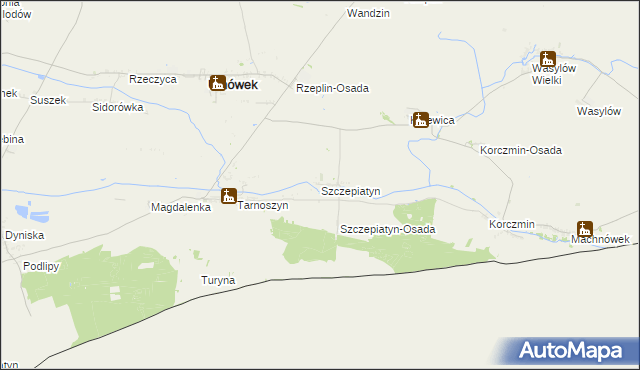 mapa Szczepiatyn, Szczepiatyn na mapie Targeo