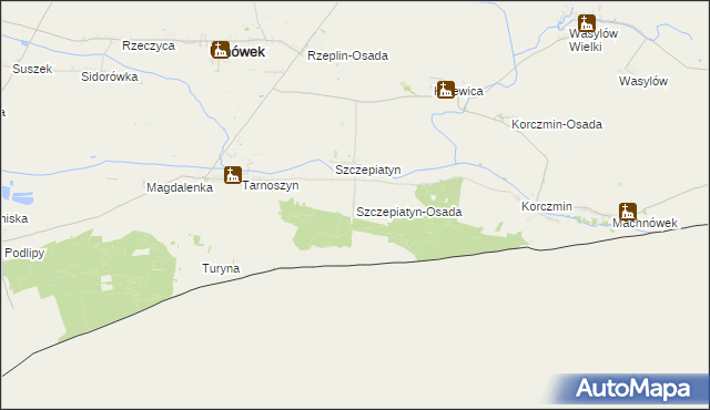 mapa Szczepiatyn-Osada, Szczepiatyn-Osada na mapie Targeo