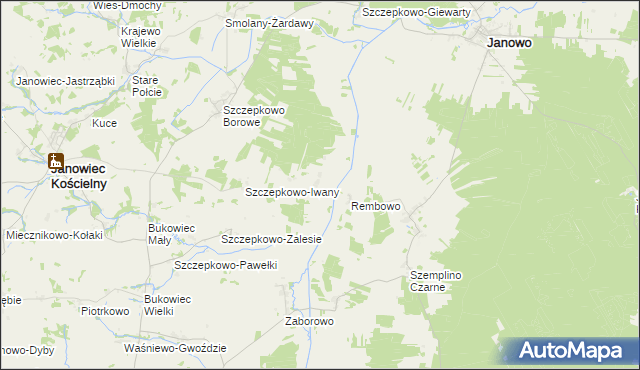 mapa Szczepkowo-Skrody, Szczepkowo-Skrody na mapie Targeo