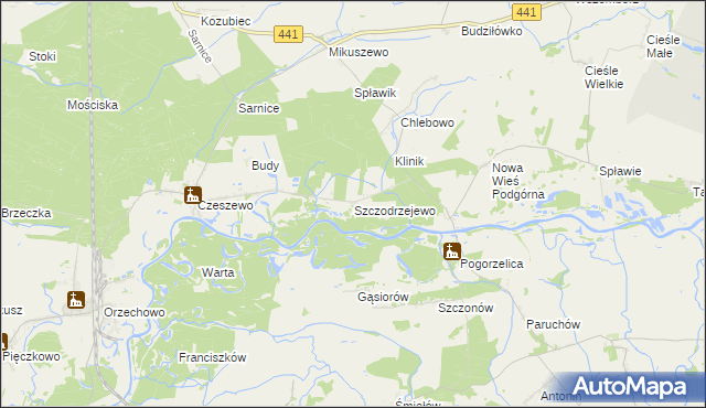 mapa Szczodrzejewo, Szczodrzejewo na mapie Targeo