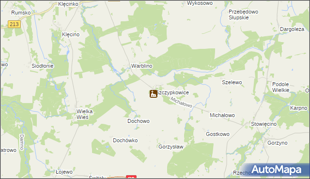 mapa Szczypkowice, Szczypkowice na mapie Targeo