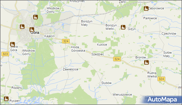 mapa Szedziec, Szedziec na mapie Targeo