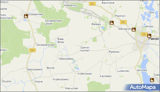 mapa Szeroki Kamień, Szeroki Kamień na mapie Targeo