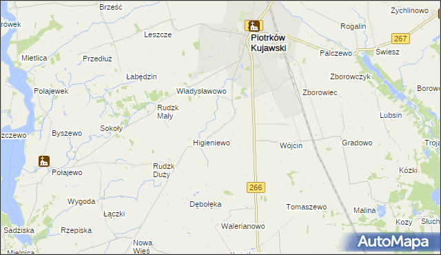 mapa Szewce gmina Piotrków Kujawski, Szewce gmina Piotrków Kujawski na mapie Targeo