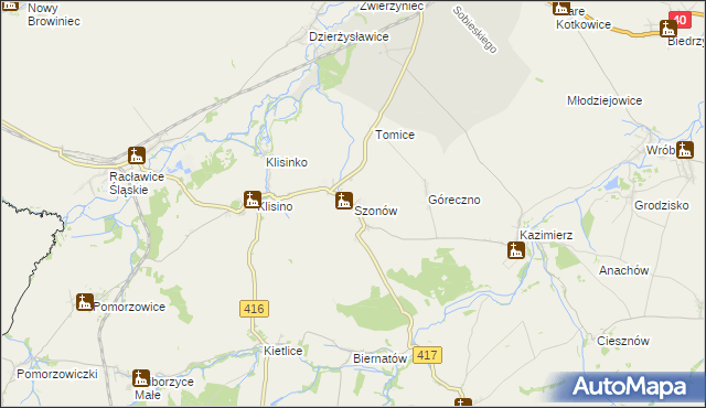 mapa Szonów, Szonów na mapie Targeo