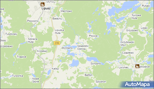 mapa Szwedzki Ostrów, Szwedzki Ostrów na mapie Targeo
