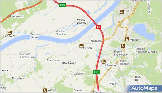 mapa Szynych, Szynych na mapie Targeo