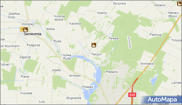 mapa Talczyn, Talczyn na mapie Targeo