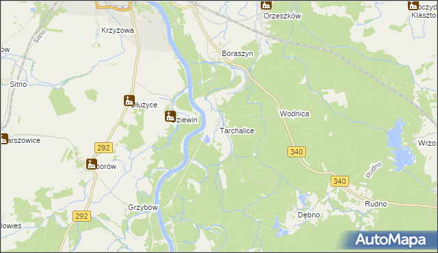 mapa Tarchalice, Tarchalice na mapie Targeo