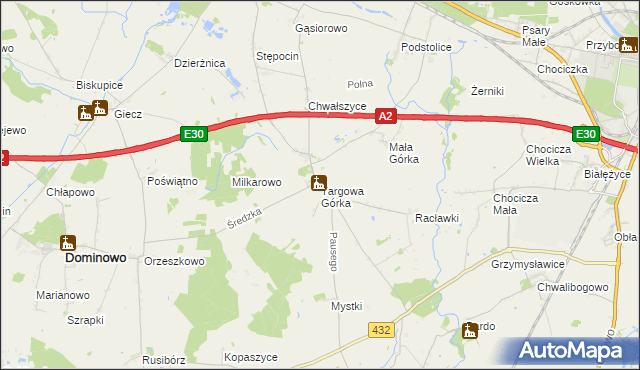 mapa Targowa Górka, Targowa Górka na mapie Targeo