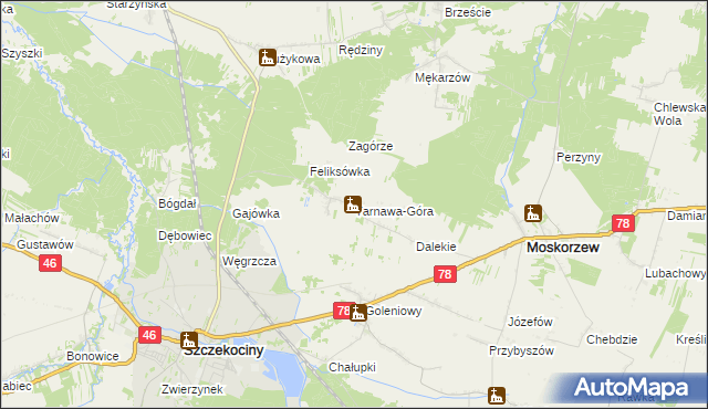 mapa Tarnawa-Góra, Tarnawa-Góra na mapie Targeo