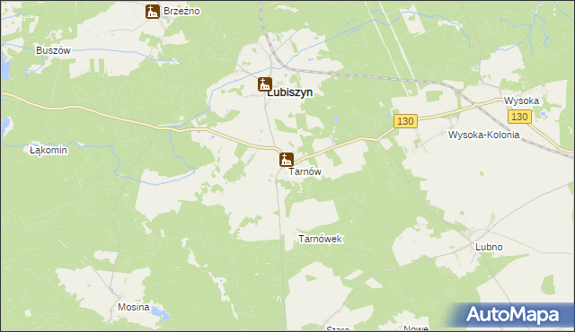 mapa Tarnów gmina Lubiszyn, Tarnów gmina Lubiszyn na mapie Targeo