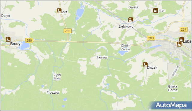 mapa Tarnów gmina Lubsko, Tarnów gmina Lubsko na mapie Targeo