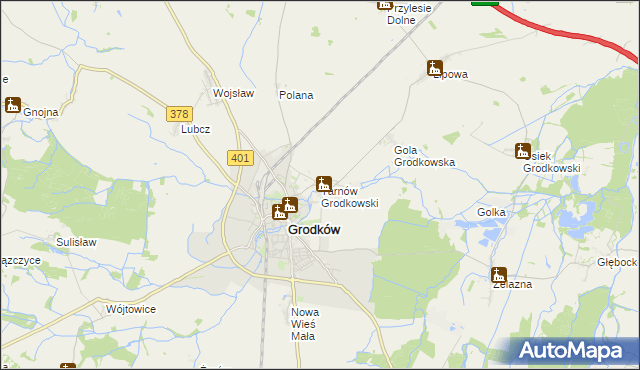mapa Tarnów Grodkowski, Tarnów Grodkowski na mapie Targeo