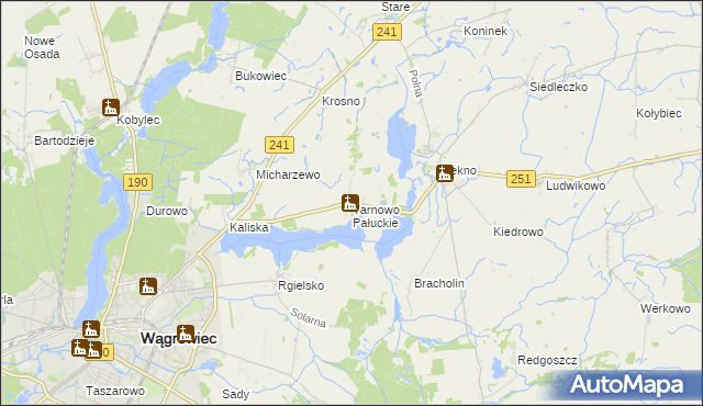 mapa Tarnowo Pałuckie, Tarnowo Pałuckie na mapie Targeo
