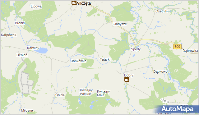 mapa Tatarki, Tatarki na mapie Targeo