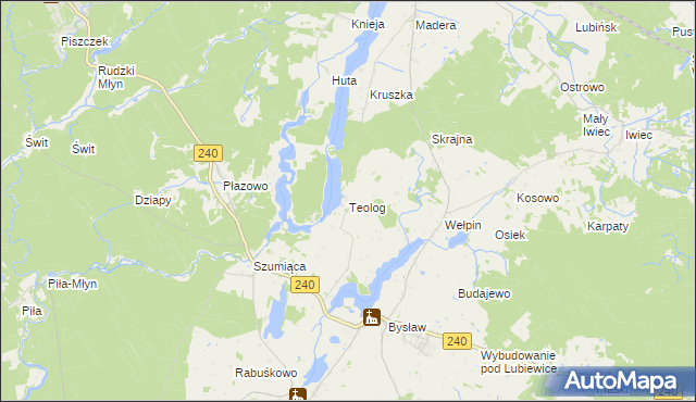 mapa Teolog, Teolog na mapie Targeo