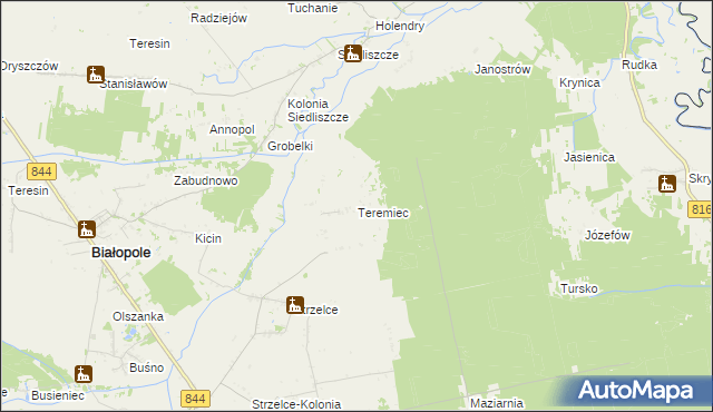 mapa Teremiec, Teremiec na mapie Targeo