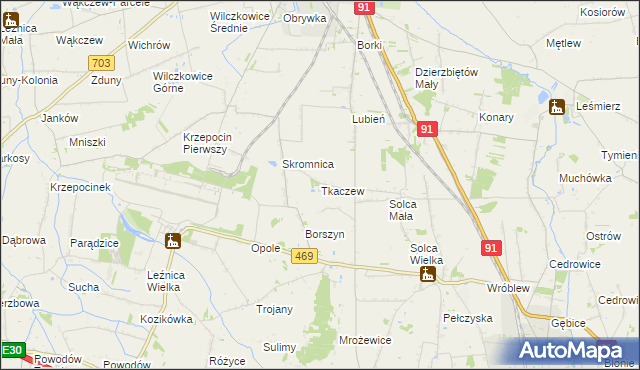 mapa Tkaczew, Tkaczew na mapie Targeo