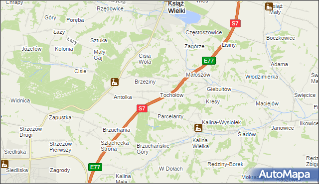 mapa Tochołów, Tochołów na mapie Targeo