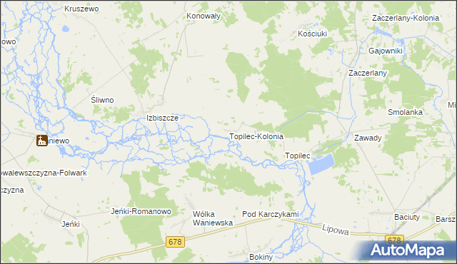 mapa Topilec-Kolonia, Topilec-Kolonia na mapie Targeo