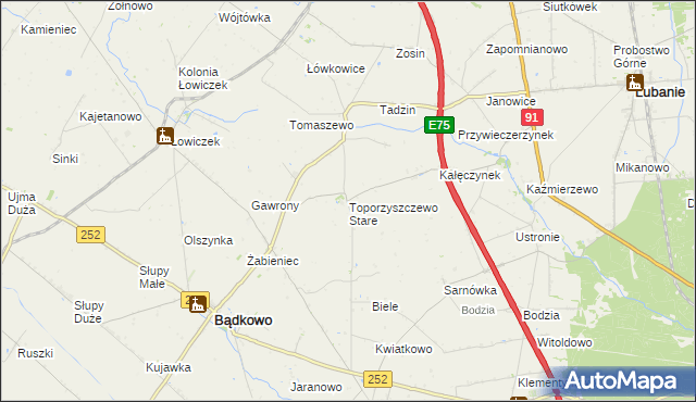 mapa Toporzyszczewo Stare, Toporzyszczewo Stare na mapie Targeo