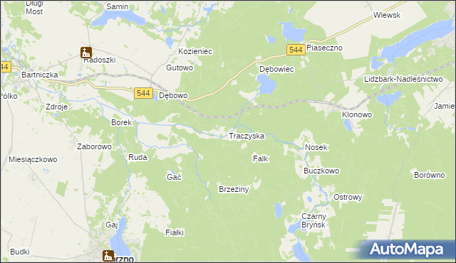 mapa Traczyska, Traczyska na mapie Targeo