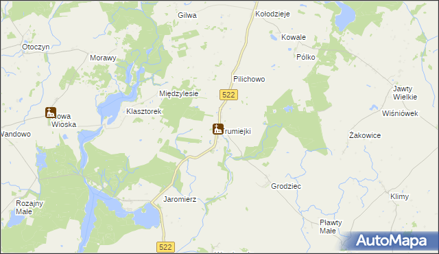 mapa Trumiejki, Trumiejki na mapie Targeo