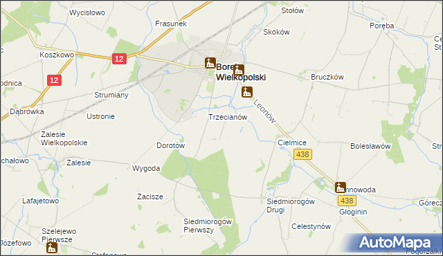 mapa Trzecianów-Osiedle, Trzecianów-Osiedle na mapie Targeo