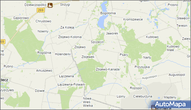 mapa Trzeszczon, Trzeszczon na mapie Targeo