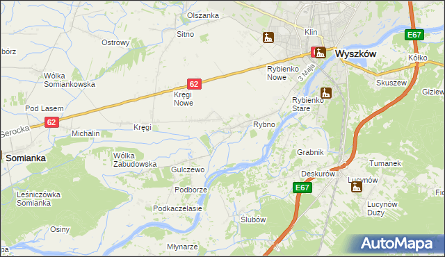 mapa Tulewo Górne, Tulewo Górne na mapie Targeo