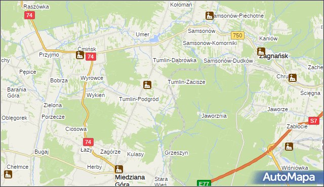 mapa Tumlin-Węgle, Tumlin-Węgle na mapie Targeo