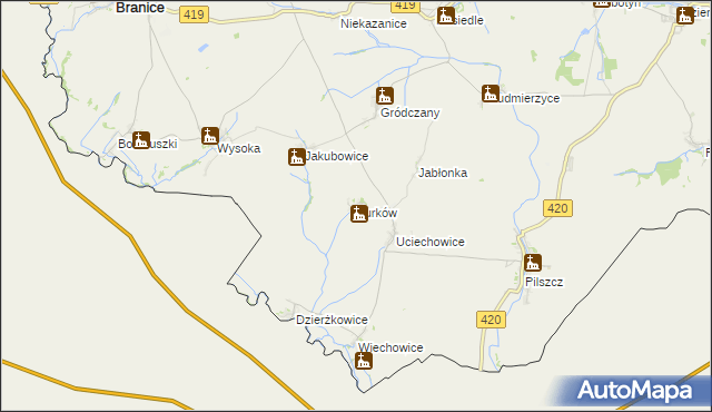 mapa Turków, Turków na mapie Targeo