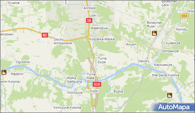 mapa Turna Duża, Turna Duża na mapie Targeo