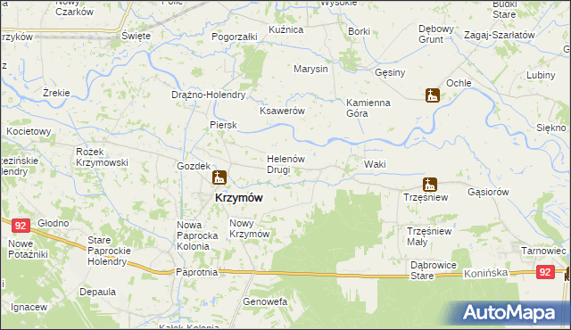 mapa Tury gmina Kościelec, Tury gmina Kościelec na mapie Targeo