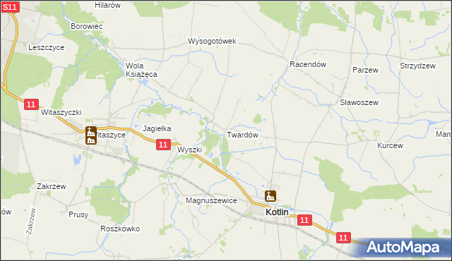 mapa Twardów, Twardów na mapie Targeo