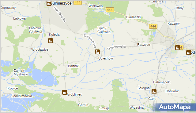 mapa Uciechów gmina Odolanów, Uciechów gmina Odolanów na mapie Targeo