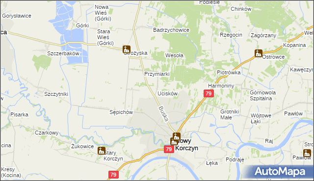 mapa Ucisków, Ucisków na mapie Targeo