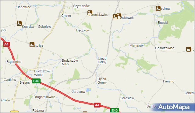 mapa Ujazd Dolny, Ujazd Dolny na mapie Targeo